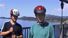 Gavin and Olly on the 1078m Storda Bridge